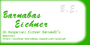 barnabas eichner business card